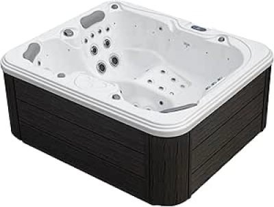 4-Person Luxury Hot Tub with 41 Jets, Lounger & Bluetooth Stereo