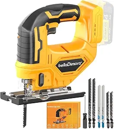 Dewalt 20V Compatible Cordless Jigsaw with LED Light & 45° Bevel Cuts