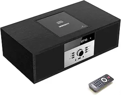 Nostalgic Bluetooth Stereo System with CD Player & FM Radio | WISCENT Vintage HiFi