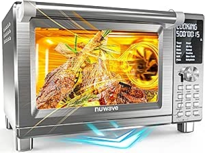 Nuwave Bravo XL Pro Air Fryer Toaster Oven with Grill - 142 Presets, 35% Crispier