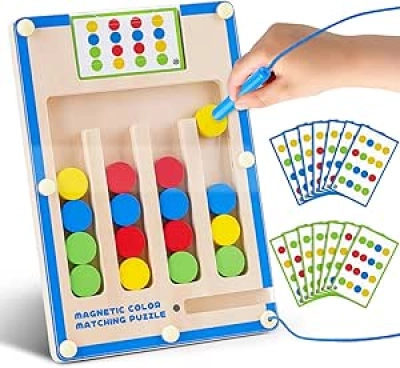 Magnetic Wooden Puzzle Toys for Kids 3-7 Years | Montessori Learning Games