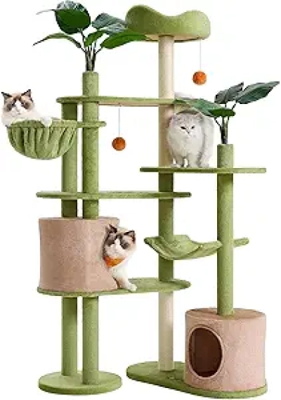 Feandrea 68 Inch Cat Tree Tower - Multi-Level Cat Condo with Scratching Posts