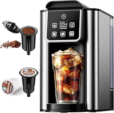 Hot & Iced Coffee Maker with Bold Setting | K-Cup & Ground Coffee Machine