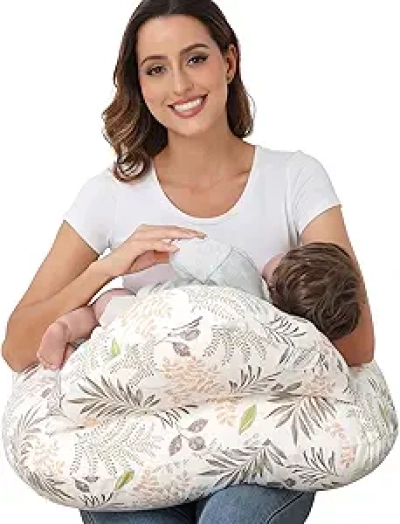 Nursing Pillow for Breastfeeding with Adjustable Waist Strap & Removable Cotton Cover