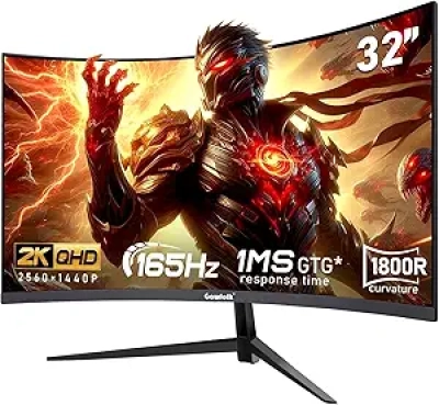 32 inch 2K 165Hz Curved Gaming Monitor | 1ms Response | FreeSync | DisplayPort HDMI