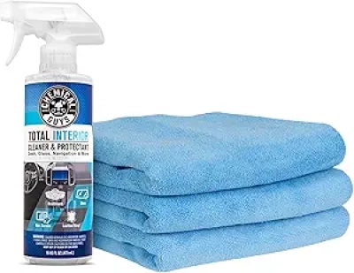 Chemical Guys Total Interior Cleaner & Protectant 16oz + 3 Microfiber Towels