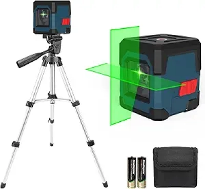 RockSeed Self-Leveling Laser Level with 27" Tripod - Green Cross Line 360°