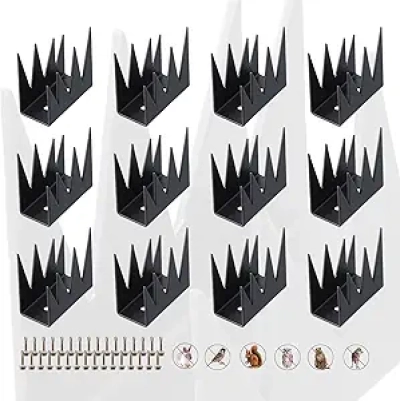 12 Pack Metal Fence Wall Spikes - Anti-Climb Security Deterrent for Home & Farm