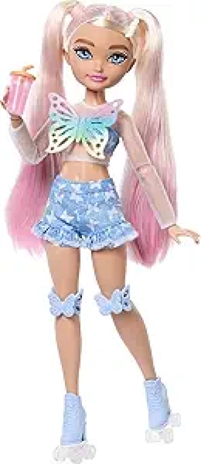 Barbie Dream Besties Malibu Roller Skating Doll with Makeup Accessories