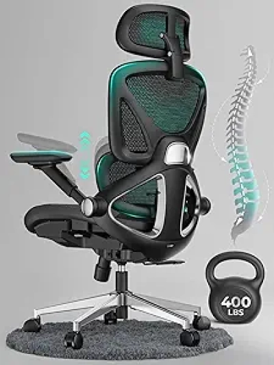 CAPOT Ergonomic Mesh Office Chair with Lumbar Support - 400lbs Capacity