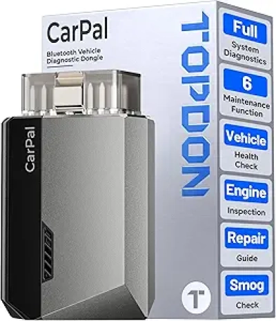 TOPDON CarPal OBD2 Bluetooth Scanner - AI Diagnostic Tool for iOS & Android