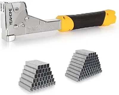 Heavy Duty T50 Hammer Tacker with 6000 Staples - Professional Roofing & Construction Stapler