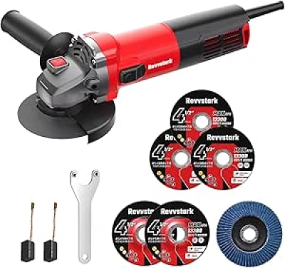 7.5 Amp 4.5 Inch Angle Grinder - 12000 RPM Electric Power Tool with Wheels & Handle