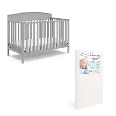 Graco Benton 5-in-1 Convertible Crib - GREENGUARD Gold Certified with Mattress