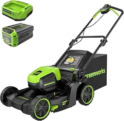 Greenworks 60V 17" Brushless Cordless Push Lawn Mower - 40min Runtime