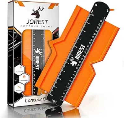 JOREST 10 Inch Contour Gauge with Lock - Professional Profile Tool for Woodworking & Flooring