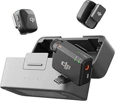 DJI Mic Mini Wireless Lavalier Microphone - 48h Battery, Noise Cancelling
