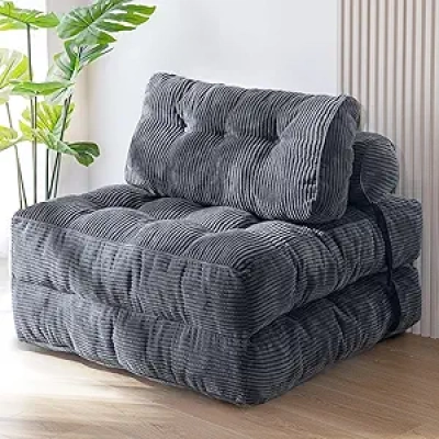 MAXYOYO Folding Sofa Bed - Convertible Sleeper Chair with Lumbar Support
