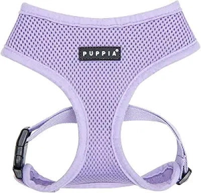 Puppia Soft Dog Harness Medium - No Choke Breathable Mesh & Quick-Release