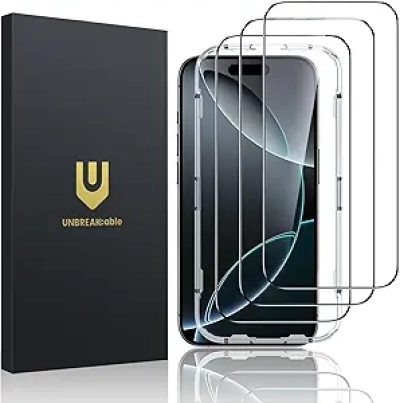 UNBREAKcable 3-Pack Tempered Glass Screen Protector for iPhone 16 Pro Max - 9H Hardness