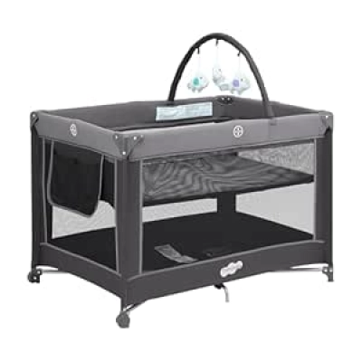 Pamo Babe Portable Playpen - Foldable Travel Crib for Babies & Toddlers