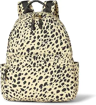 Amazon Essentials Kids' Nylon School Backpack - Beige Leopard