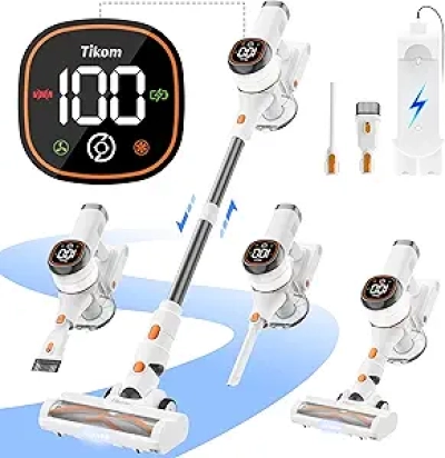 Tikom V500 Cordless Stick Vacuum - 40000Pa Powerful Suction, Pet Hair & Hard Floor