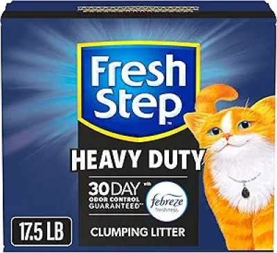 Fresh Step Heavy Duty Clumping Cat Litter - 30-Day Odor Control with Carbon