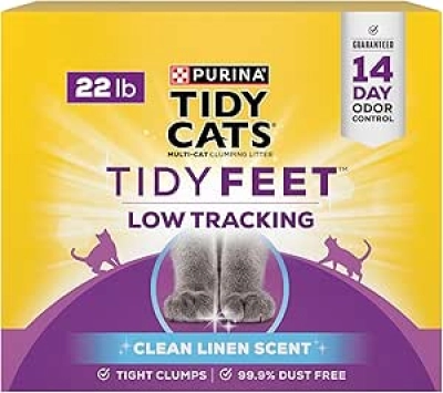 Purina Tidy Cats Tidy Feet Low Tracking Clumping Cat Litter - 22 lb