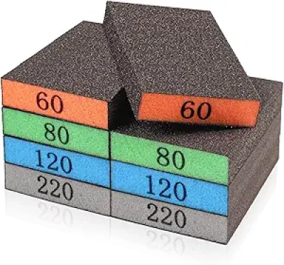 8 Pack Sanding Sponge - Washable Reusable Sanding Blocks for Drywall, Wood & Metal