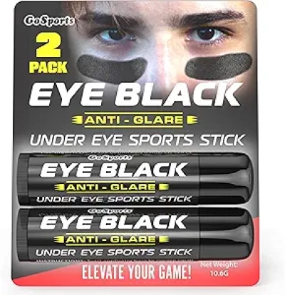 GoSports Anti Glare Eye Black Sports Stick - 2 Pack Football & Baseball