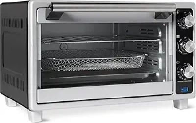 Amazon Basics 6-Slice Air Fryer Toaster Oven - 7-in-1 Convection Cooking, 1500W