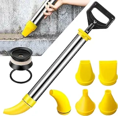 Professional Stainless Steel Cement Mortar Grouting Gun with 5 Nozzles