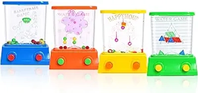 4 Pack Handheld Water Games - Classic Retro Arcade Toys for Teens & Adults