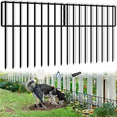 32 Panels Animal Barrier Fence 32ft - No Dig Rabbit & Dog Defense for Gardens