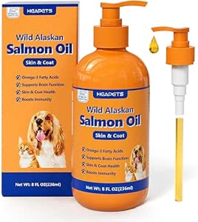Wild Alaskan Salmon Oil for Dogs & Cats | Omega-3 EPA & DHA Supplement