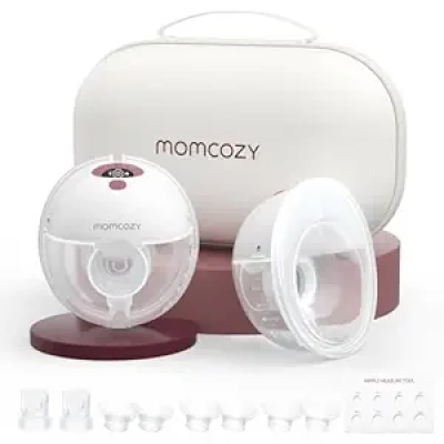 Momcozy M5 Hands-Free Wearable Breast Pump - Portable Electric Double Pump 24mm