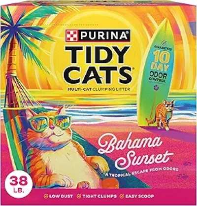 Purina Tidy Cats Bahama Sunset Clumping Litter - 38 lb Odor Control