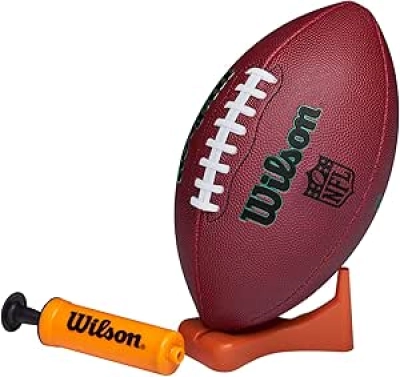 Wilson NFL Ignition Gen Green Junior Football with Pump & Tee | Official NFL