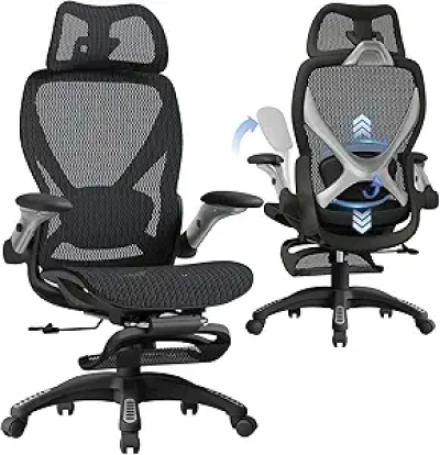 ELABEST X100 Ergonomic Mesh Office Chair with Footrest - Big & Tall Gaming & Executive Chair