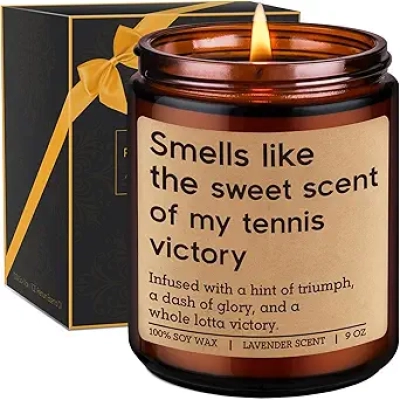 GSPY Tennis Scented Candle - Funny Sports Gifts for Tennis Players & Lovers
