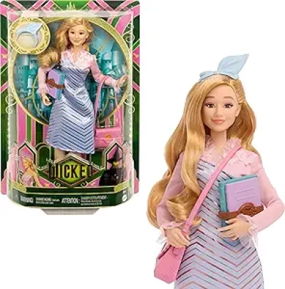 Mattel Wicked Glinda Fashion Doll with Blonde Hair & School Uniform Accessories