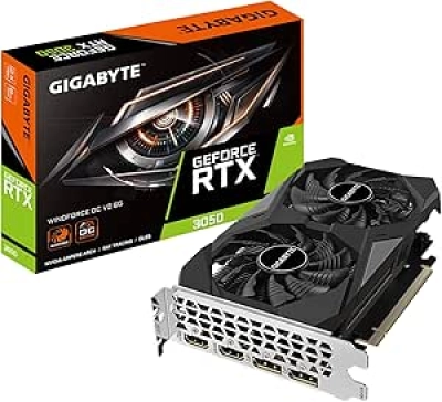 GIGABYTE RTX 3050 WINDFORCE OC V2 6GB Graphics Card - Gaming GPU