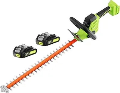 20V Max Cordless Hedge Trimmer 22" - 2 Batteries & Charger Included