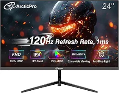 ArcticPro 24" 120Hz FHD Gaming Monitor - IPS 1080p 1ms Response Time
