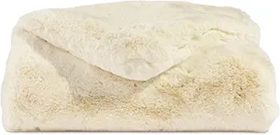 Ultra-Soft Faux Fur Throw Blanket 60x50 - Luxury Cuddle Blanket for Couch & Bed