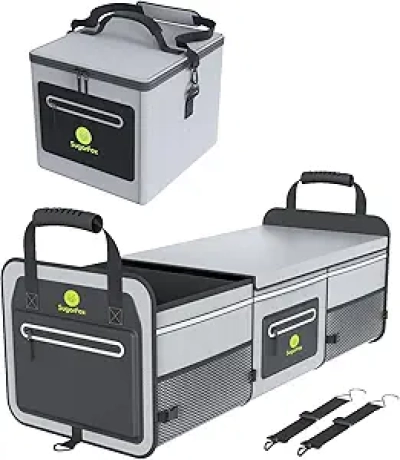 95L Waterproof Car Trunk Organizer with 26L Ice Cooler Pack - SUV Storage Solution