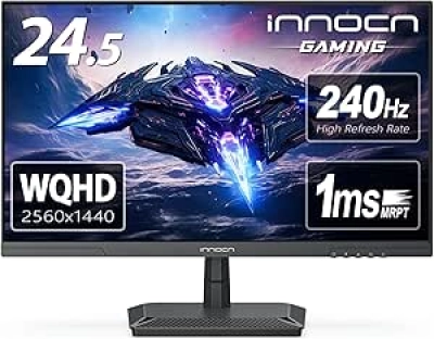 INNOCN 24.5" 1440P 240Hz Gaming Monitor | QHD IPS G-Sync DisplayPort HDMI 2.1