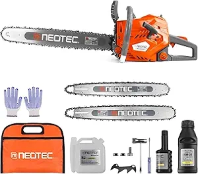 68CC Gas Powered Chainsaw 22-24 Inch - Professional Petrol Chainsaws for Tree Felling