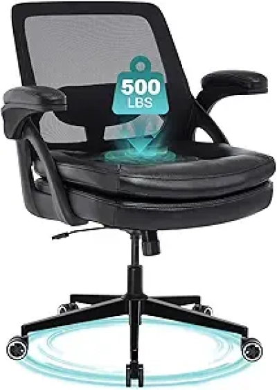 Heavy Duty Office Chair 500lbs - Big & Tall Mesh Ergonomic Executive Desk Chair